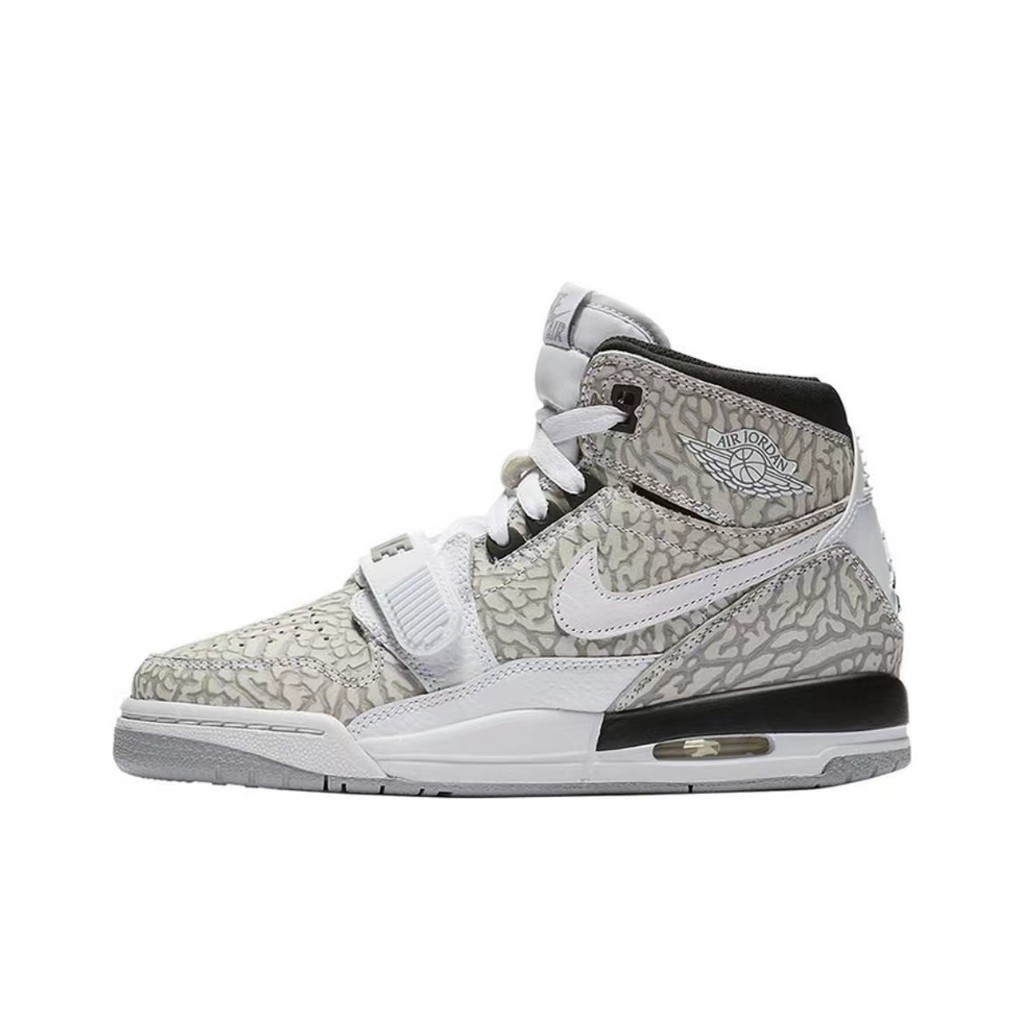 Nike Air Jordan Legacy 312 Flip White Cement Crack รองเท้าผ้าใบคุณภาพสูงของผู้หญิง AT4040