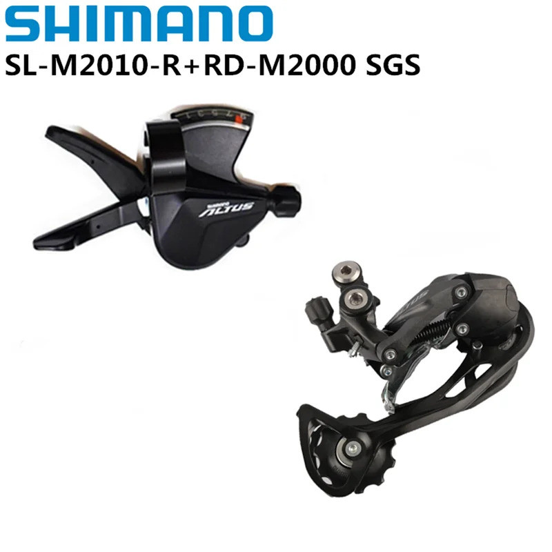SHIMANO ALTUS SL-M2010-9R เครื่องเลื่อนและสวิตช์เกียร์สำหรับจักรยาน MTB แบบ 1x9, 2x9, และ 3x9 อุปกรณ