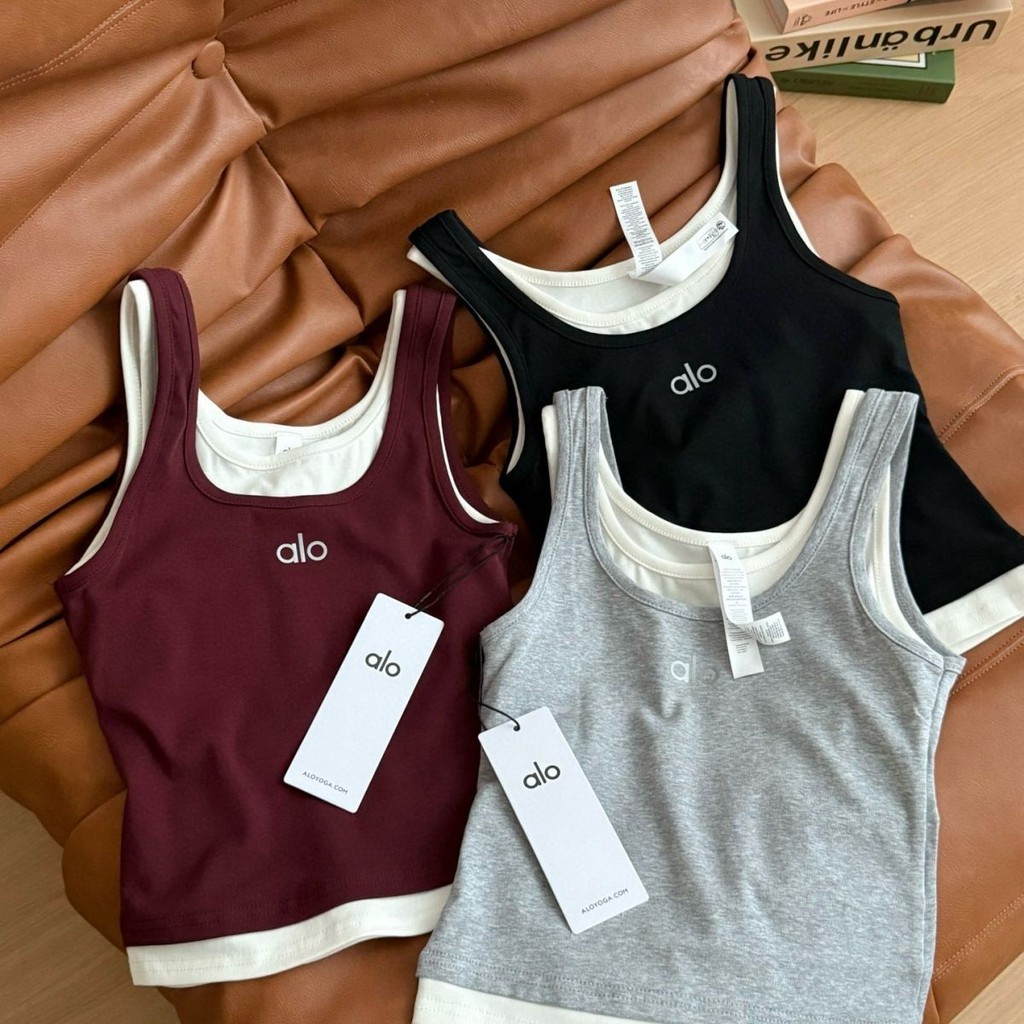 สไตล์ใหม่ Alo แขนกุด 2025 เสื้อกั๊ก Camisole Top