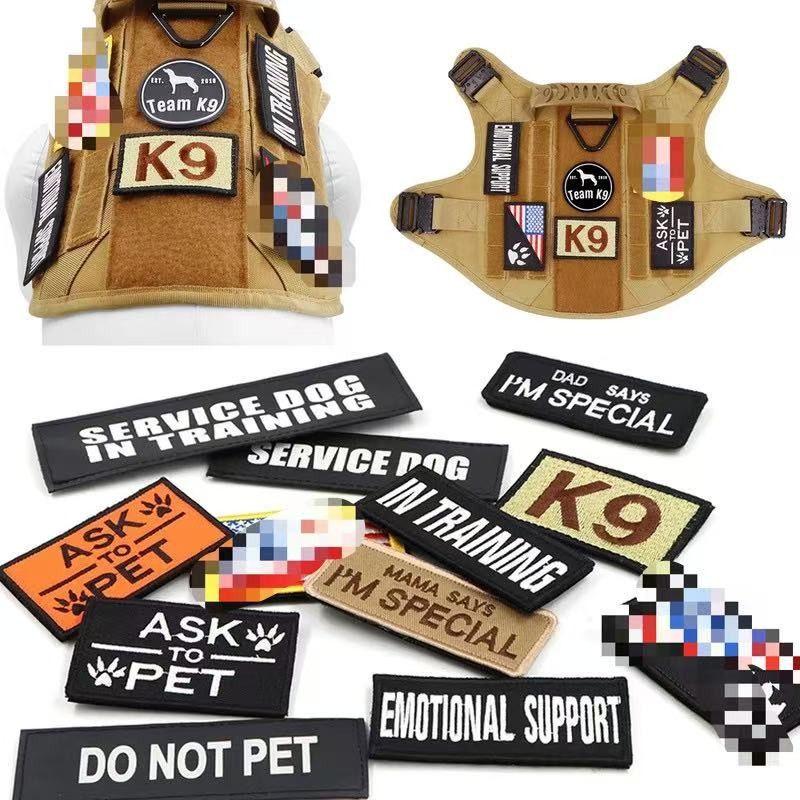 1 ชิ้นยุทธวิธี Patch Bundle สําหรับสุนัขและแมวเสื้อกั๊กสายรัดคอส่วนบุคคลแพทช์แท็กสติกเกอร์ป้าย