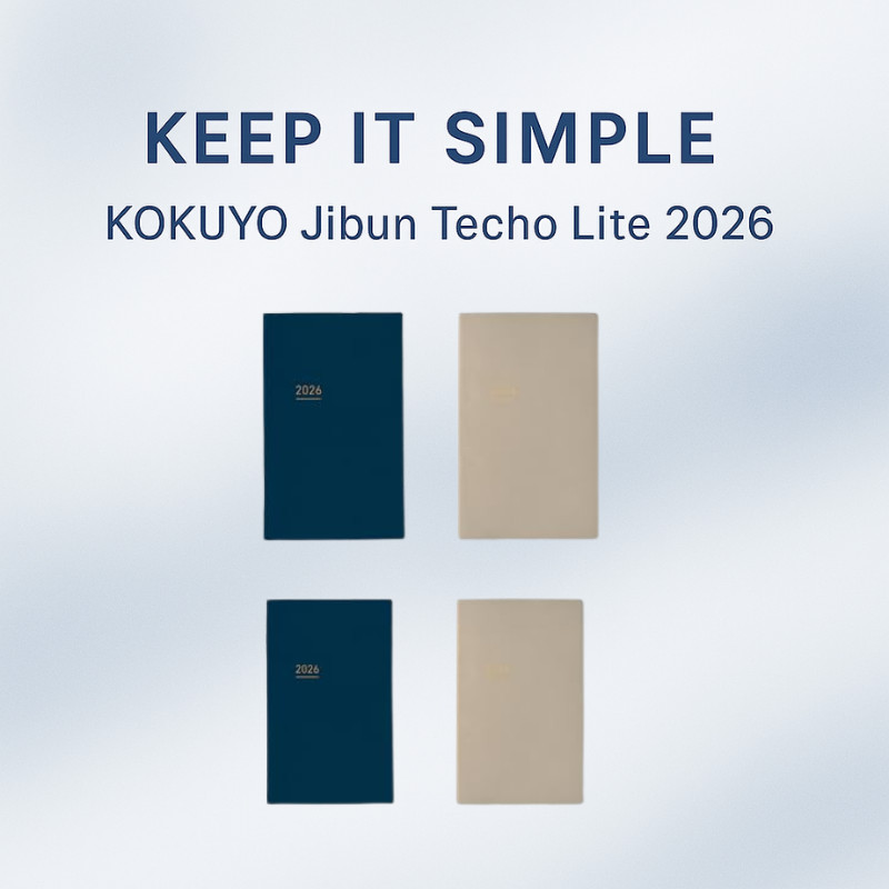Kokuyo Jibun Techo Lite 2026 Monthly Weekly Planner - Slim Size
