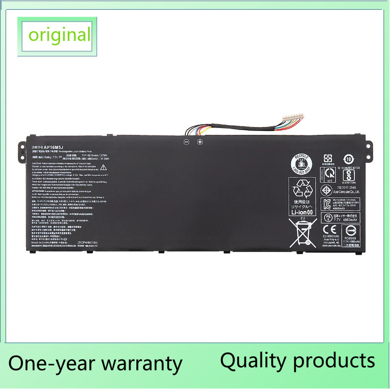 แบตเตอรี่แล็ปท็อป AP16M5J 37WH 42-R7N2 A114-32-C2X1 สำหรับ ACER Aspire 3 A315-21 A315-51 ES1 A114 A3