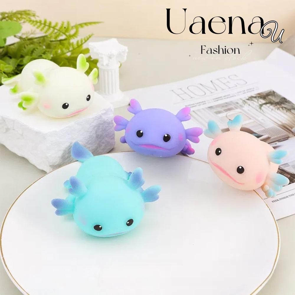 UAENAU ของเล่นบีบ, การออกแบบยืดน่ารัก Axolotl การ์ตูนปลา Squishy ของเล่น, ผ่อนคลาย Fidget ตุ๊กตาหลาย