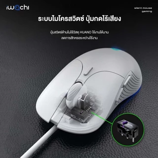 เมาส์ IWACHI G1 สำหรับเกมมิ่ง มีสายปุ่มกดไร้เสียง ระบบออปติคอล DPI 800/1600/2400/3200 (ตั้งค่าได้)