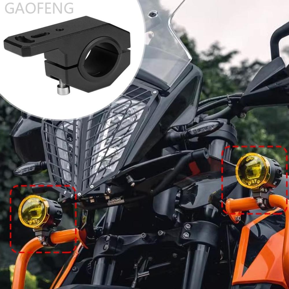 GAOFENG อลูมิเนียมรถจักรยานยนต์กันชน Spotlight เสริมโคมไฟวงเล็บ LED หัว Light Tube Clamp Mount Kit J