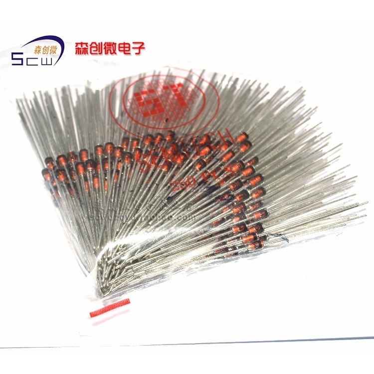 ตัวควบคุมแรงดันไฟฟ้าไดโอด 1N4748 IN4748A ตัวควบคุมแรงดันไฟฟ้าหลอดแก้ว 1W 22V DO-41 ปลั๊กตรง 11 หยวน/