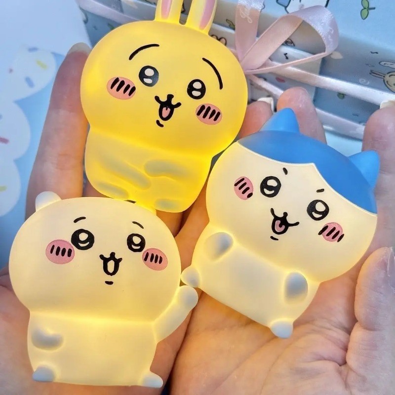 Chiikawa Anime LED Night Light - Hachiware Usagi โคมไฟกระต่าย, ตกแต่งเดสก์ท็อปในห้องนอน, ของขวัญวันเ