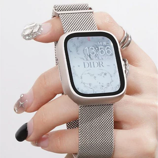 เคส iWatch PC+Glass เคสสำหรับนาฬิกา iWatch S11/10/9/8/Se/7/6/5/4/Seเคสป้องกันรอยขีดข่วน ขนาด 41/40/42/49/44/45/46 มม