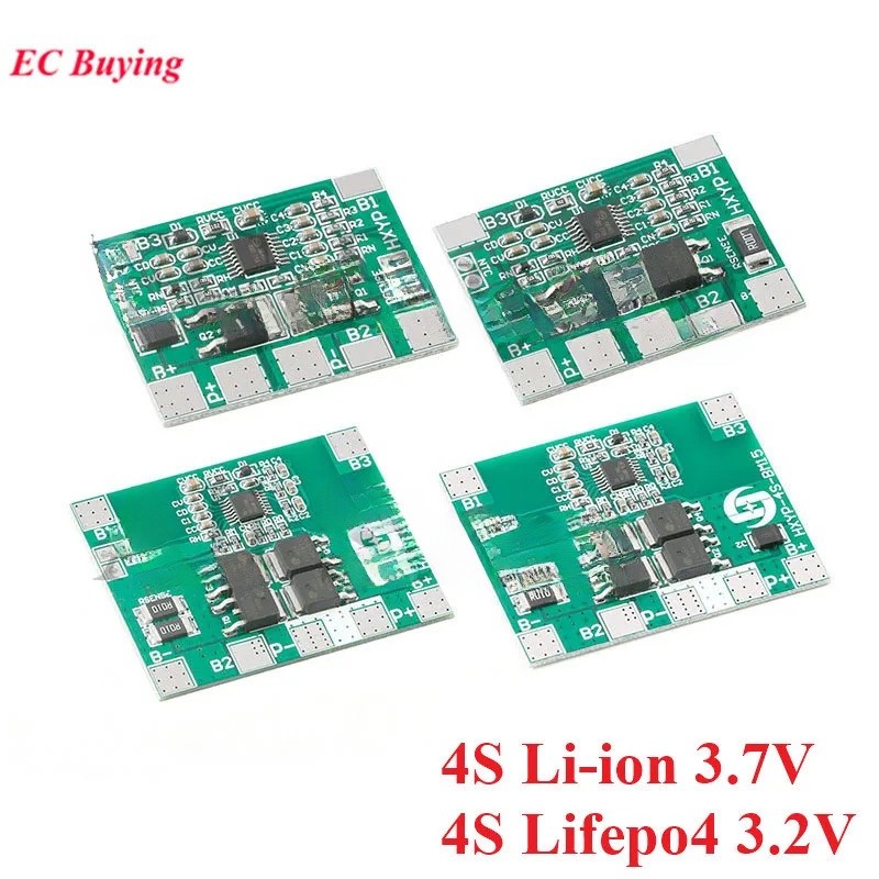 4S 12.8V 14.4V 16.8V Lifepo4 Li-ion Lipo แบตเตอรี่ลิเธียมป้องกัน 18650 BMS 8A 14A 20A PCB 4 เซลล์แพ็