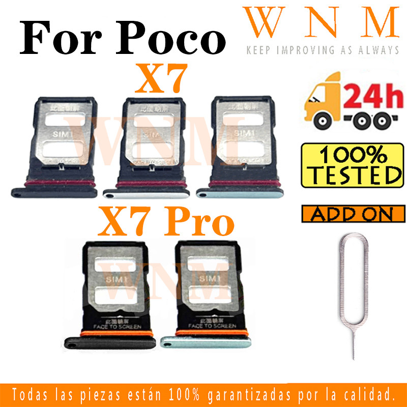 สําหรับ Poco X7 X7 Pro ถาดซิมการ์ดสล็อตผู้ถือบัตร Reader SD Slot อะแดปเตอร์อะไหล่