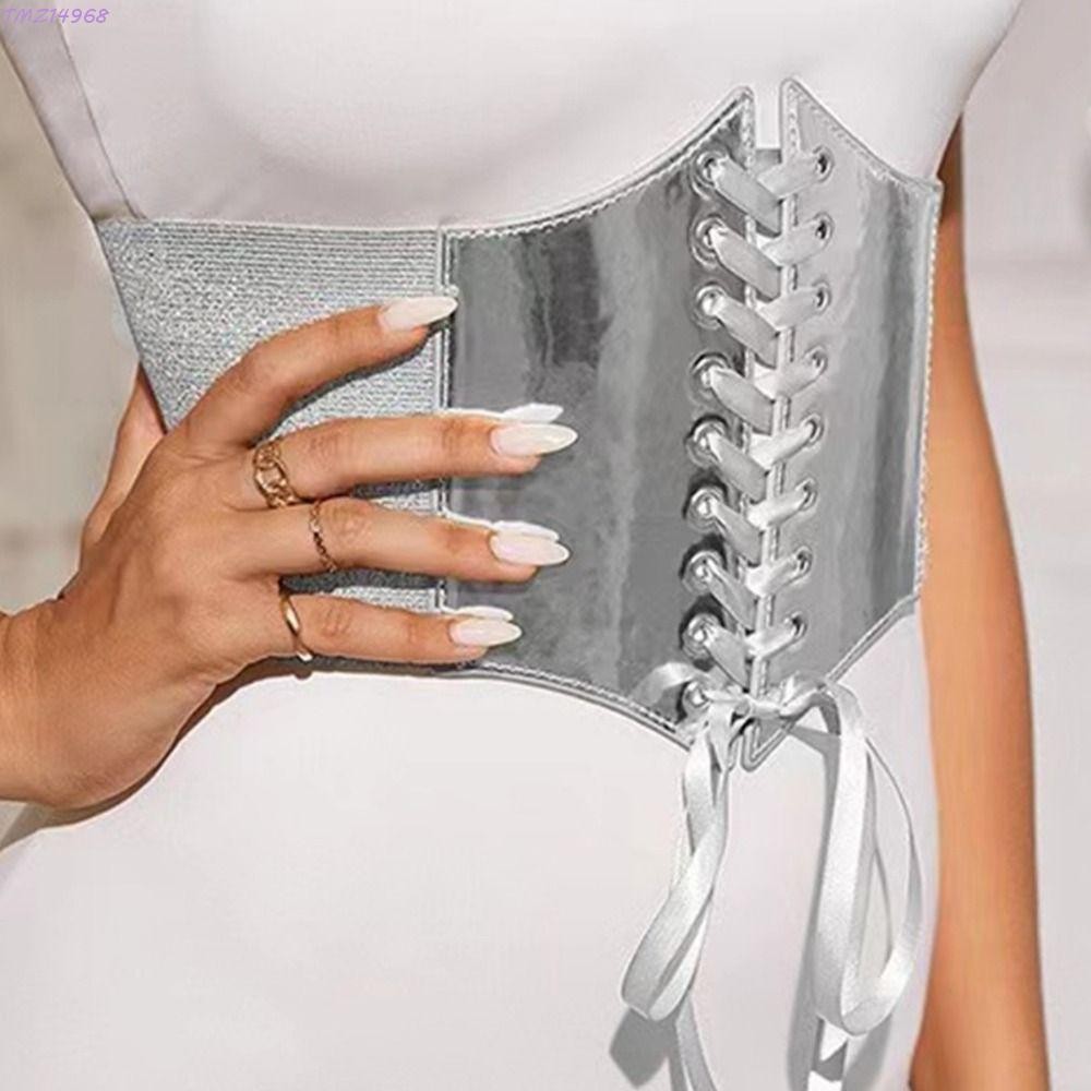 เข็มขัดเอวผูกคอสไตล์คัมเบอร์บันด์(TMZ14968) สไตล์หรูหรา สำหรับผู้หญิง ทำจากหนังPU