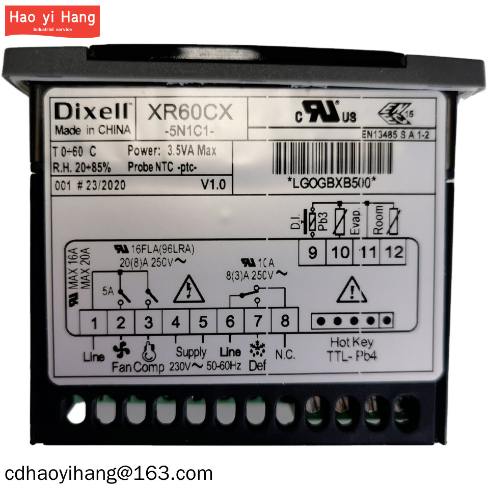 เครื่องควบคุมอุณหภูมิเทอร์โม Dixell COPELAND ดิจิตอล XR60CX-5N1C1 พร้อมเซ็นเซอร์