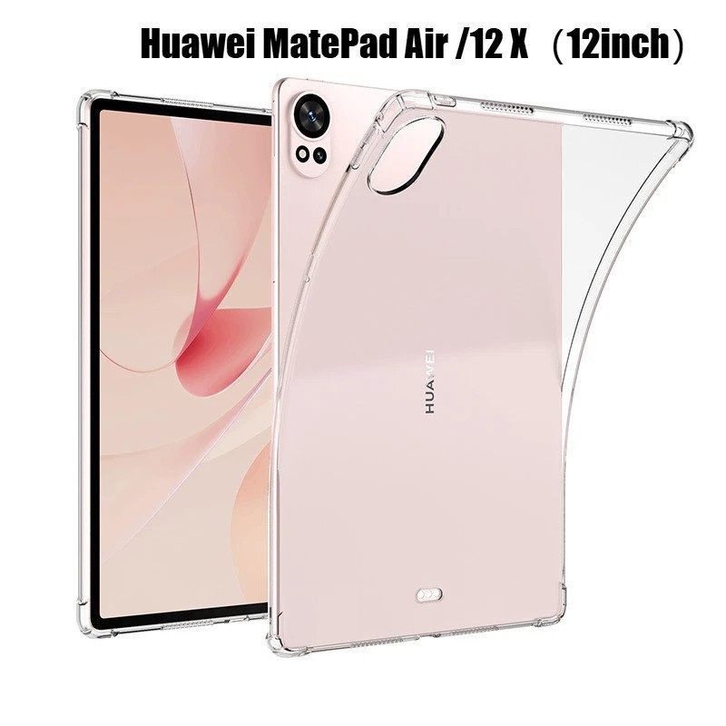 กรณีโปร่งใสสําหรับ HUAWEI MatePad 12 X 2025 12X Air 12 นิ้ว BKY-W00 W10 W20 W09 Soft TPU Anti-fall ถ
