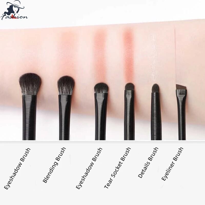 5/6 ชิ้นชุดแปรงแต่งหน้า - ใบหน้าอายแชโดว์อายไลเนอร์คิ้ว ผู้สมัคร - รูปที่ 5