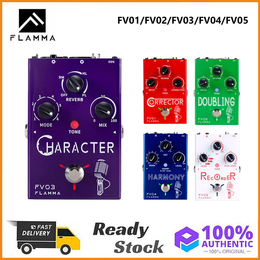Original FLAMMA FV01 FV02 FV03 FV04 FV05 Vocal Effects Processor Pitch Correction Delay Reverb Effec