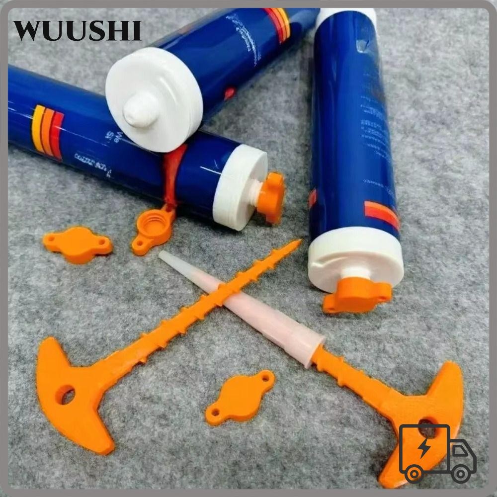 WUSHI Sealant หัวฉีดทําความสะอาด,ป้องกันการแห้งพิมพ์แก้วกาวซีลหมวก,Handy DIY เครื่องมือเหมาะกับขนาดมาตรฐานแบบพกพา Sealant หัวฉีด Dredge Home