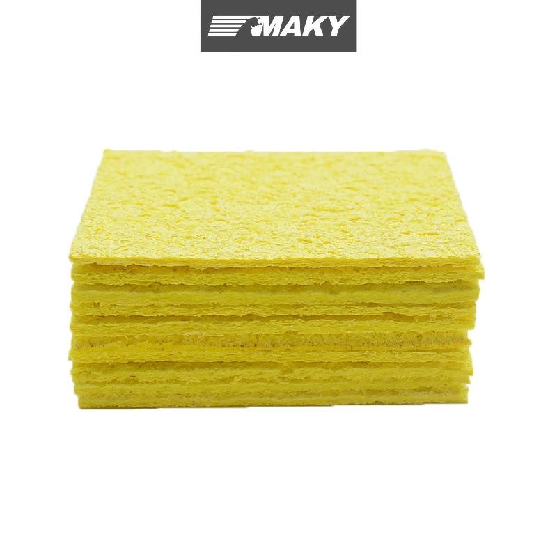 LLPH 10 ชิ้นสีเหลืองทําความสะอาดฟองน้ําทําความสะอาดสําหรับ Enduring ไฟฟ้าเชื่อมบัดกรีเหล็ก 5.0x3.5 ซม.LP