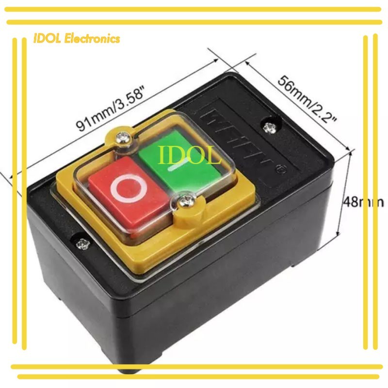 โละสต็อค KAO-5 ON/OFF Start STOP สวิตช์ปุ่มกดกันน้ำ10A AC 220-380V ร้านในไทย กทม