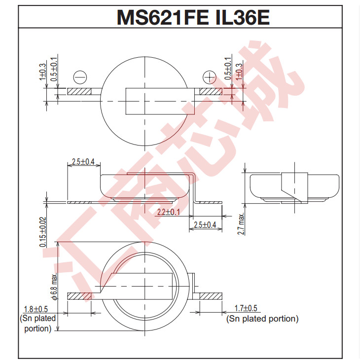 MS621FE MS621FE-FL11E 3V ปุ่มชาร์จแบตเตอรี่ลิเธียม MS621FE สามารถยิงโดยตรง