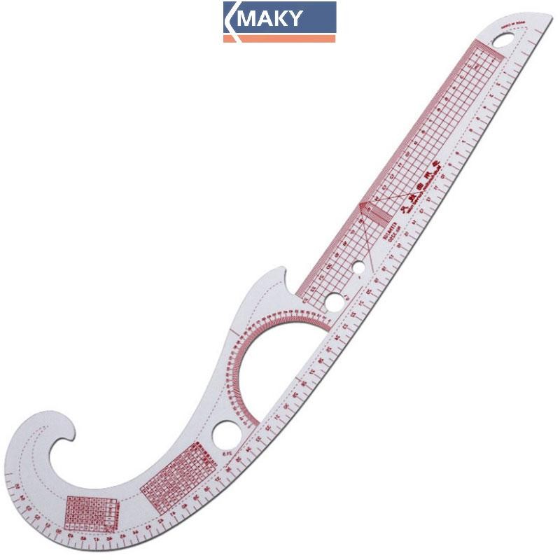 Newwellknowngrace มัลติฟังก์ชั่นพลาสติก French Curve เย็บไม้บรรทัด Easy Curve ไม้บรรทัดสําหรับ Knitt