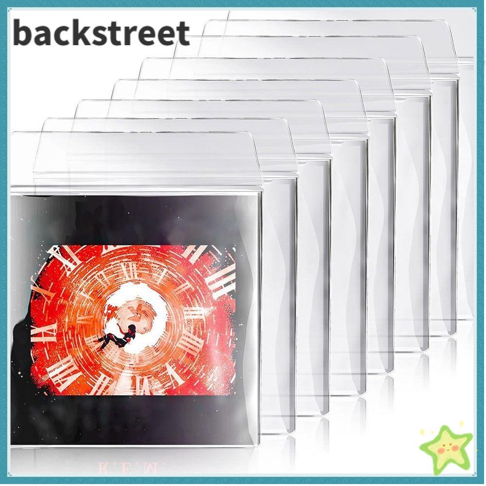BACKSTAGEREETDV Vinyl Records Sleeve, หนา Resealable LP Record Cover, 7/10/12 นิ้ว Record Protection