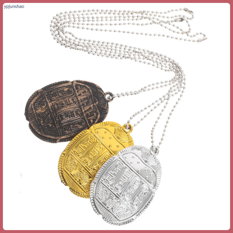 📦 TABLZONE 3pcs สร้อยคอเครื่องประดับแมลงเต่าทอง พลาสติกสีเงิน จี้สร้อยคอ สำหรับตกแต่งห้อง