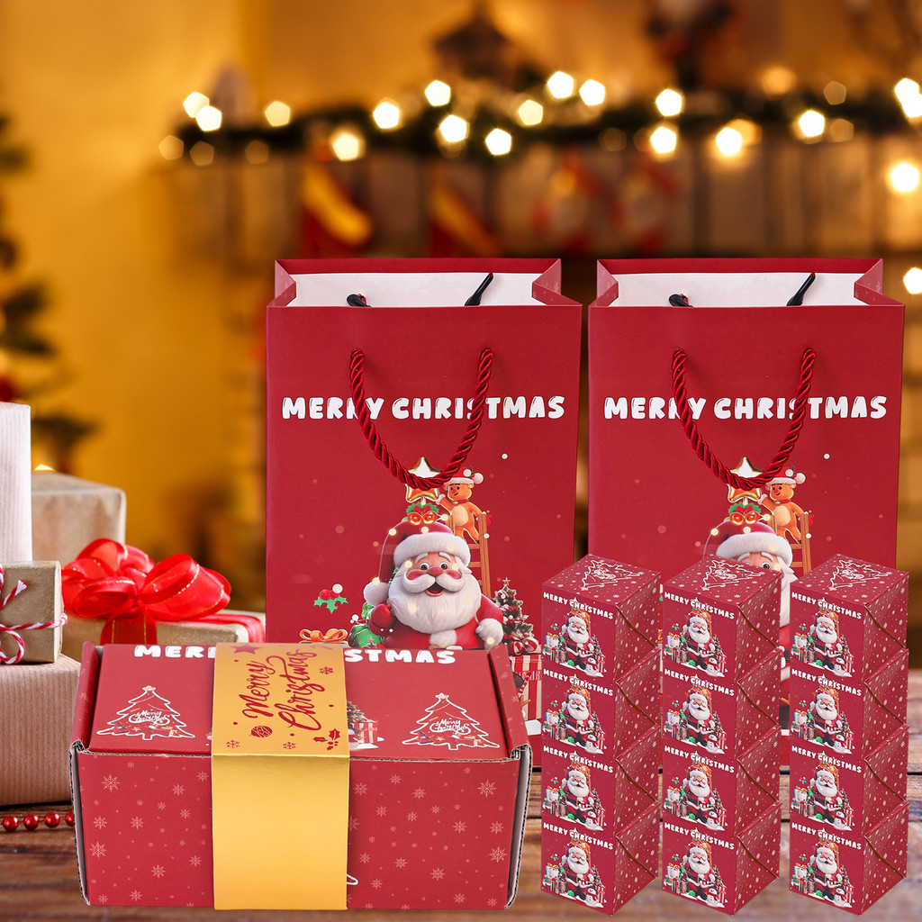 Dainty Christmas Biscuit Case - Jumping Box - แพ็คเกจที่ละเอียดอ่อนสําหรับ Xmas Santa Green Red Cand