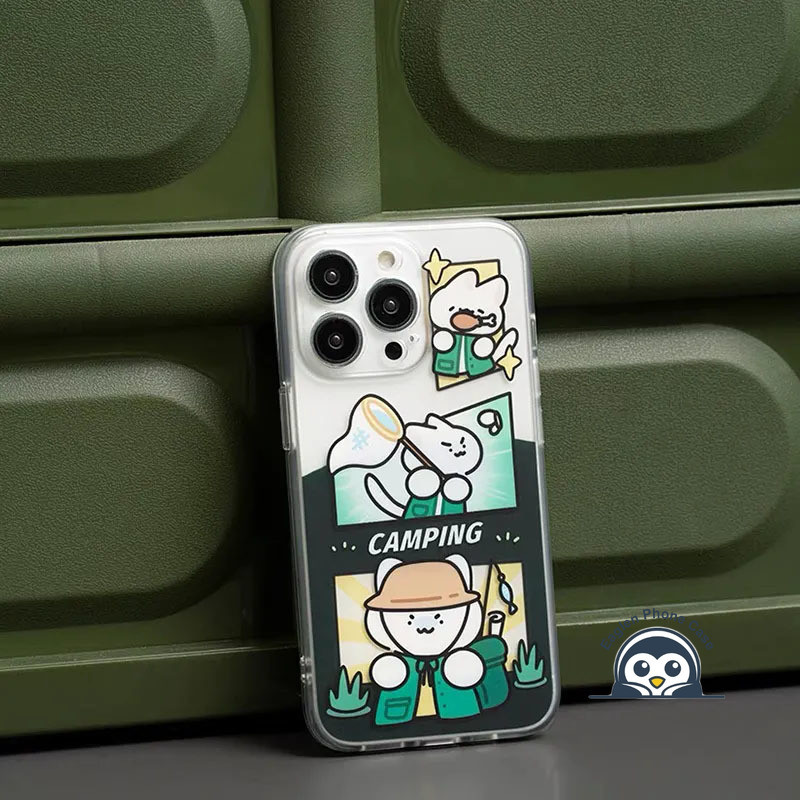 น่ารักการ์ตูนแมวCampingเคสโทรศัพท์สําหรับVivo V15 V11 V11i V9 V7 Plus V7 + V5 V5S X23 X21 UD X21i X2
