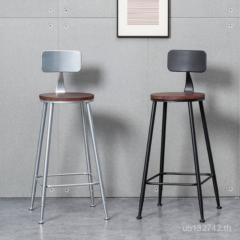 เก้าอี้บาร์สูงมีพนักพิง Cafe American X9XG