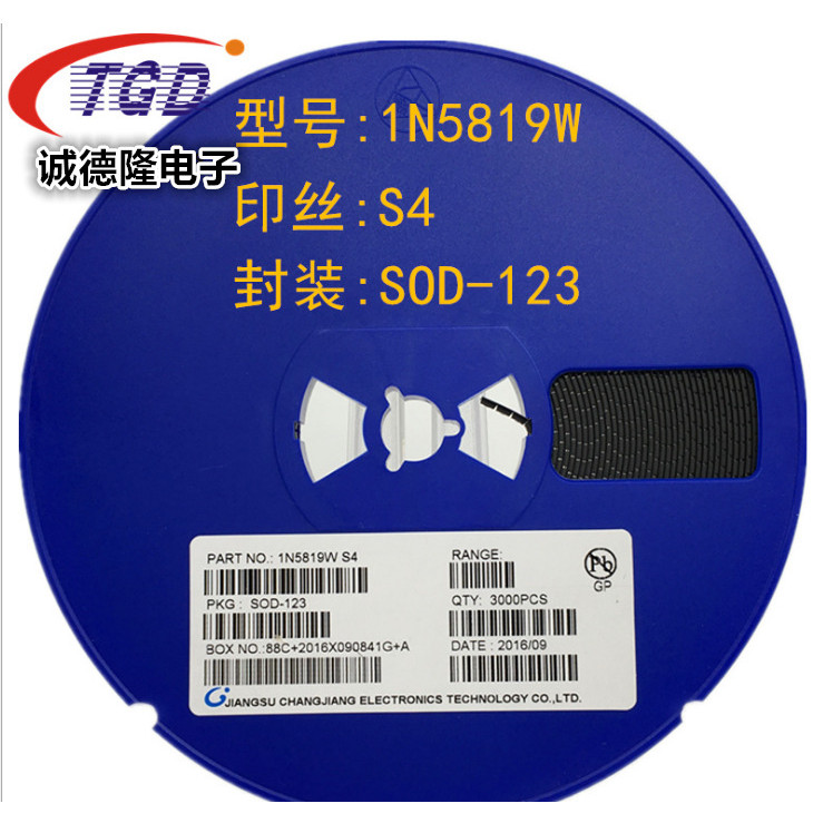 1N5819W ผ้าไหมหน้าจอการพิมพ์ S4 SOD-123 1206 Patch Shogit Diode Long-Term Supply
