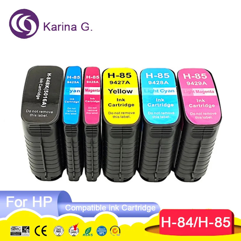 84 85 C5019A พรีเมี่ยมสีตลับหมึก InkJet สําหรับ HP84 HP85 สําหรับ HP Designjet 30/70/130/130gp/130nr