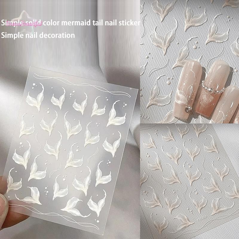 สติ๊กเกอร์ติดเล็บหางปลา สําหรับผู้หญิง DIY ตกแต่งเล็บใหม่
