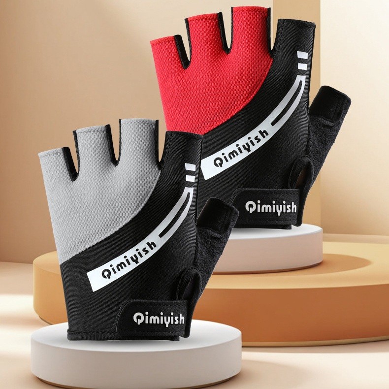 GL76025 ถุงมือกีฬาถุงมือขี่จักรยานครึ่งนิ้วยิมกีฬา