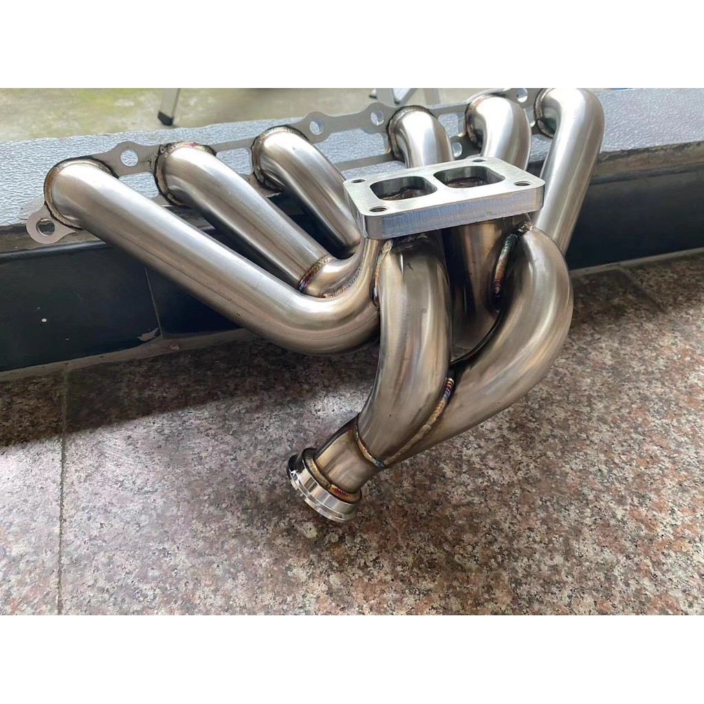 ดัดแปลงเหมาะสําหรับ Toyota 2JzGE 2JZGTE 1JZ Turbo Plantain หนา 3 มม.หัวสแตนเลสโฟกัสท่อไอเสีย