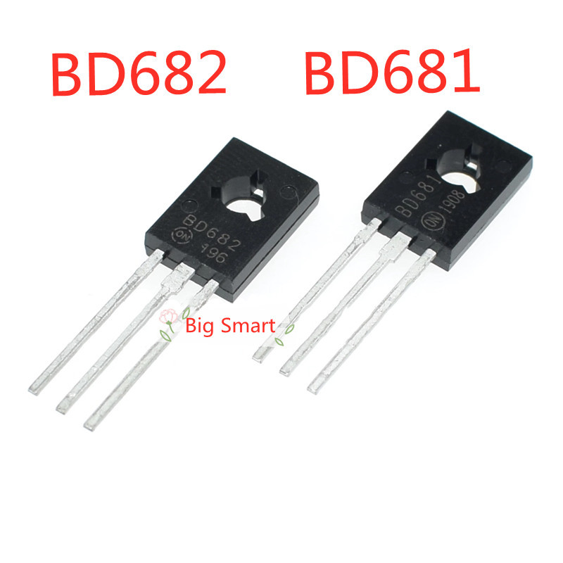 20pcs BD681 BD682 BD681G BD682G TO-126 4A 100V PNP NPN ทรานซิสเตอร์