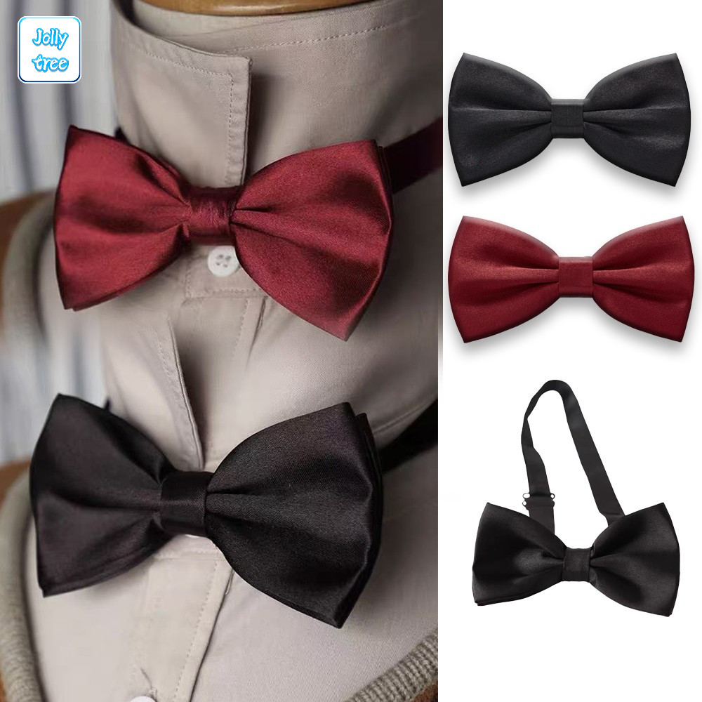 แฟชั่นสำหรับผู้ชาย bow tie แฟชั่นผูกโบว์คลาสสิก แต่งออกงาน ผูกโบว์ทักซิโด้ สำหรับผู้ชาย โบว์ หูกระต่ายเด็กสีพื้น