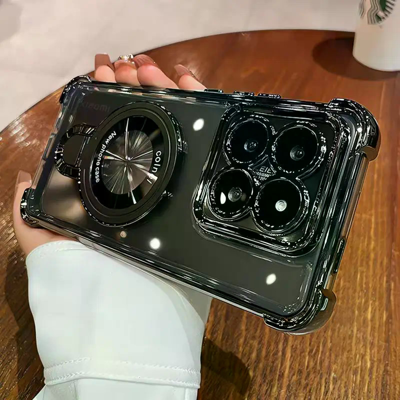 สําหรับ Xiaomi 17T Pro 15T Pro 15T 14T Pro กรณี Phantom อะคริลิคโปร่งใสผิววงเล็บสําหรับ Mi 15t Pro พร้อมฟิล์มเลนส์ในตัว