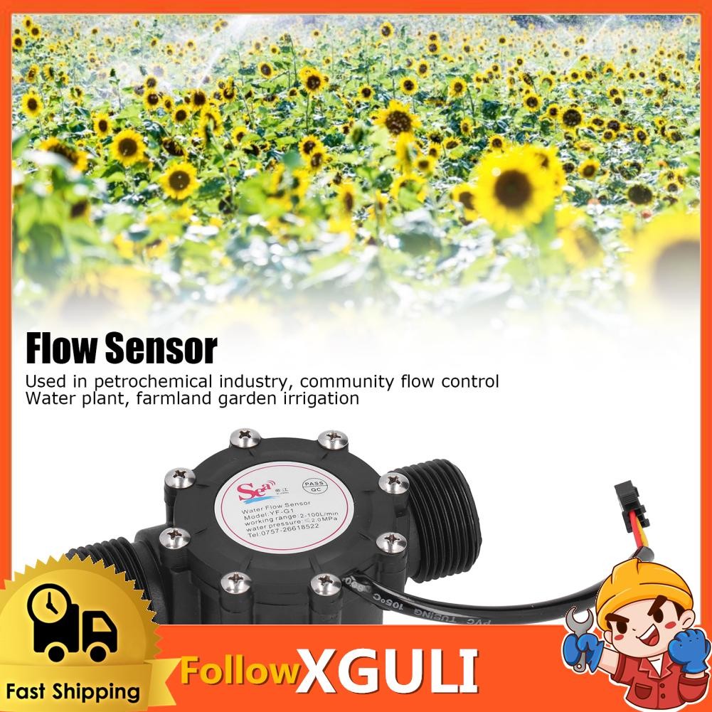 xguli yf? G1 เซ็นเซอร์น้ำสวิตช์ G1 ตัวผู้เมตร 3? 24V ท่อฮอลล์ 1-100L/นาที