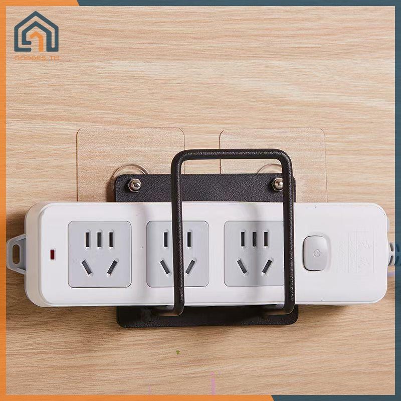 Goddes ที่วางเราเตอร์ติดผนัง WiFi Storage Bracket ติดตั้งง่ายไม่เจาะ Power Socket Rack ชั้นวางหนังสื