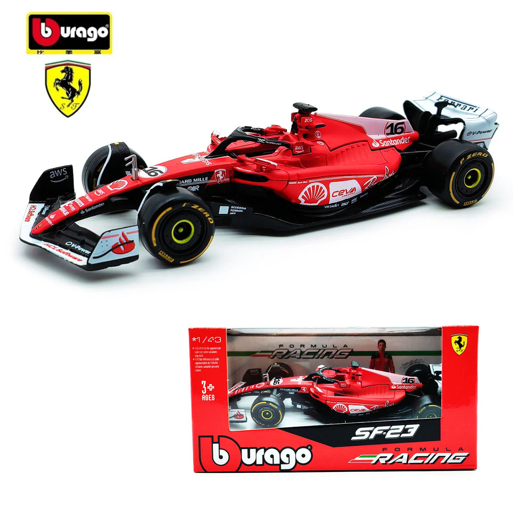 อินเทรนด์ Bburago 1:43 2025 Ferrari Sf23 Las Vegas Monza #16 #55 F1 รถแข่งสูตรแบบคงที่จําลองโหมดโลหะ