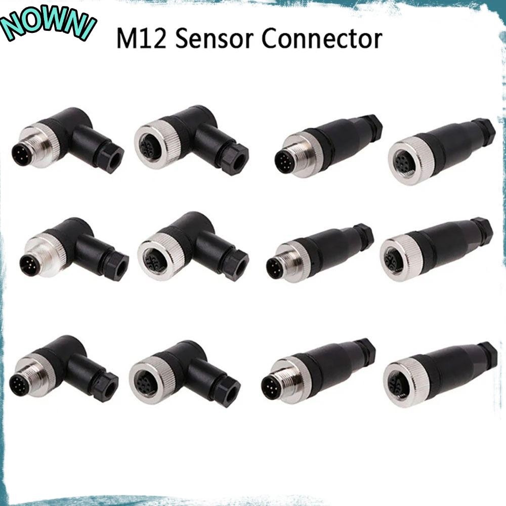 YEPURPIN M12 Sensor Connector, 4 5 8 Pin Sensor Plug M12 ปลั๊กการบิน,ประเภทเซนเซอร์ Connector Power 