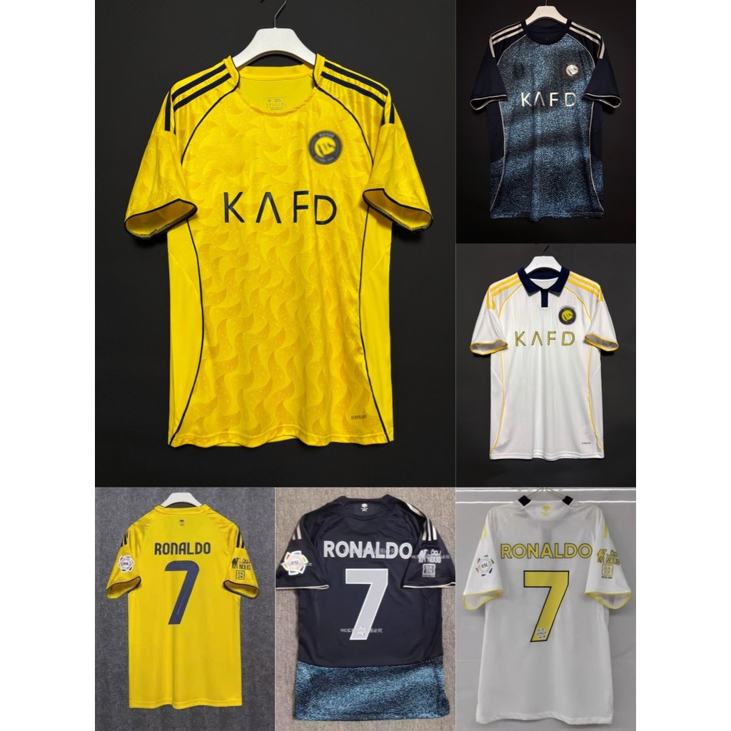 เสื้อฟุตบอล AlNassr 2025/26 สำหรับผู้ชาย แบบแขนสั้น