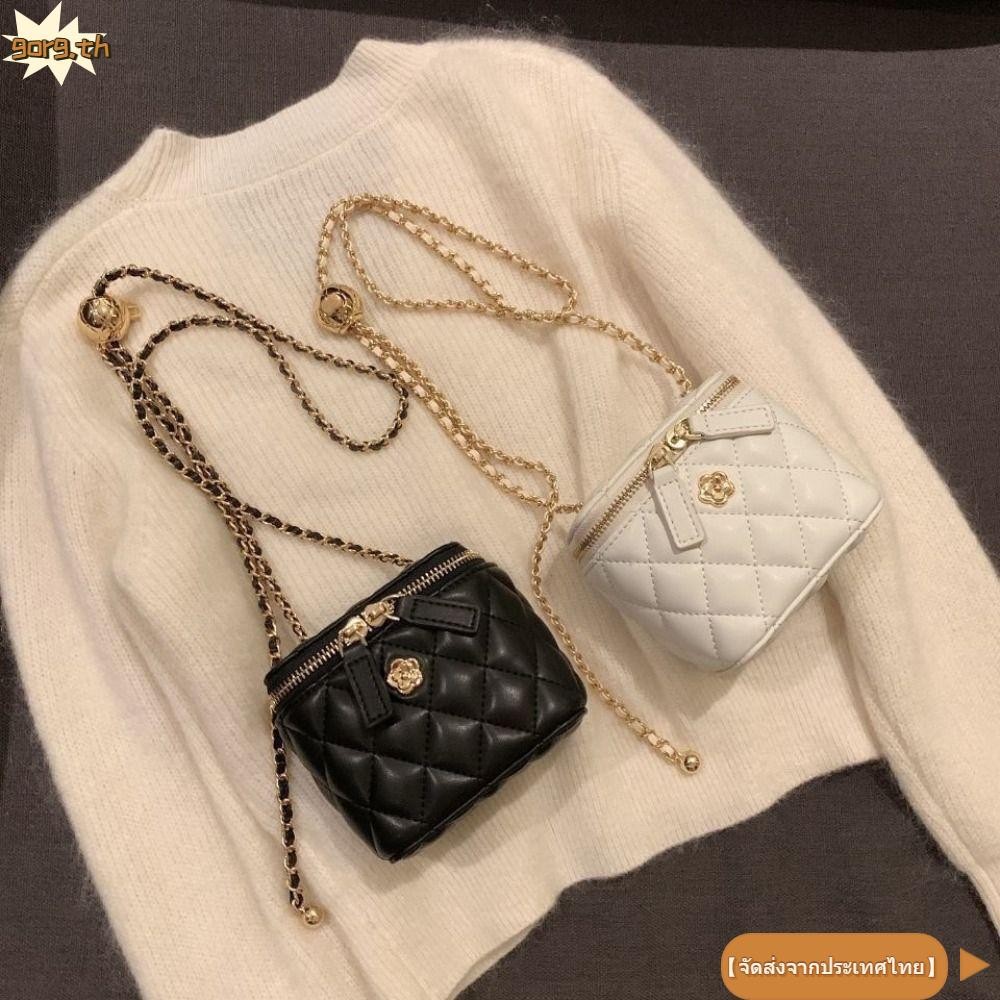 กระเป๋าสะพายข้าง GORG ดีไซน์สายโซ่ ทรงRhombus Bucket Bag