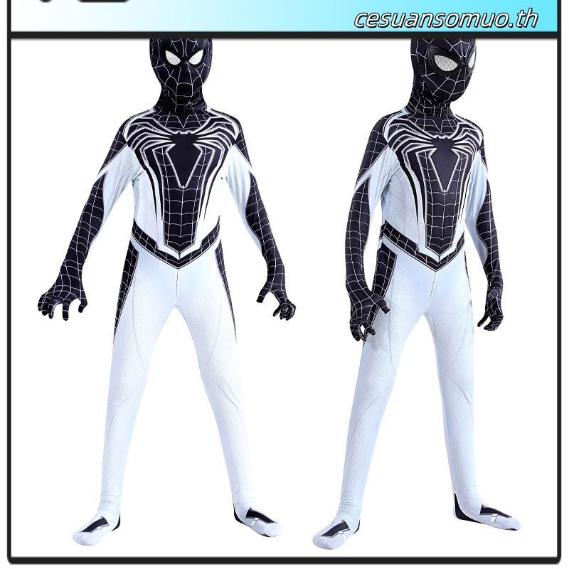 ชุดบอดี้สูทคอสเพลย์ Marvel PS4 Spider-Man สําหรับปาร์ตี้ฮาโลวีน