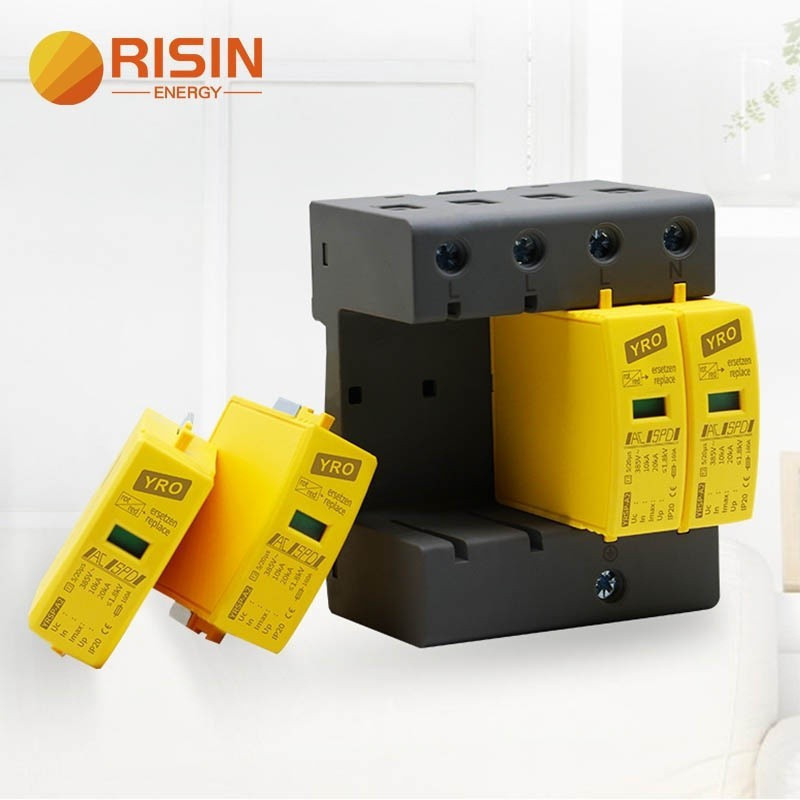 Class 2 Single Phase Surge Arrester Surge Protection 40KA 60KA อุปกรณ์ป้องกันฟ้าผ่า 2P AC SPD