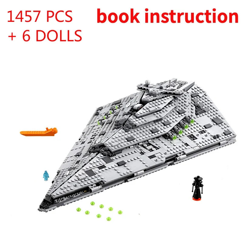 First Order Star Destroyer Blocks ใช้งานร่วมกับ Star movie Wars Fit 75190 Building Blocks ของเล่นเด็
