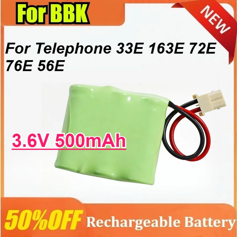 2PCS สําหรับ BBK โทรศัพท์ 33E 163E 72E 76E 56E แบตเตอรี่โทรศัพท์ไร้สาย 3.6V 500mAh แบตเตอรี่