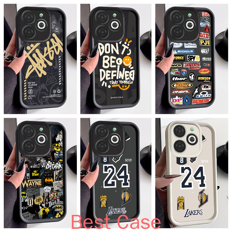 For เคส Tecno Spark go 2024 เคส Tecno Spark 20 เคส Tecno Spark 20C เคส Tecno Pop 8 เคส Cool Street Boy Matte ซิลิโคน Anti-drop เคสโทรศัพท์ YQ-JGS