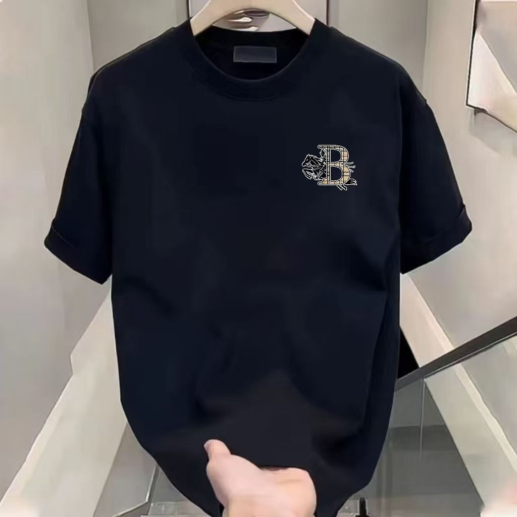 American Street Wear เสื้อยืดแขนสั้นแฟชั่นผ้าฝ้ายแท้ผู้ชายหลวมทุกการแข่งขันฤดูใบไม้ผลิฤดูร้อน ins อินเทรนด์ครึ่ง @-