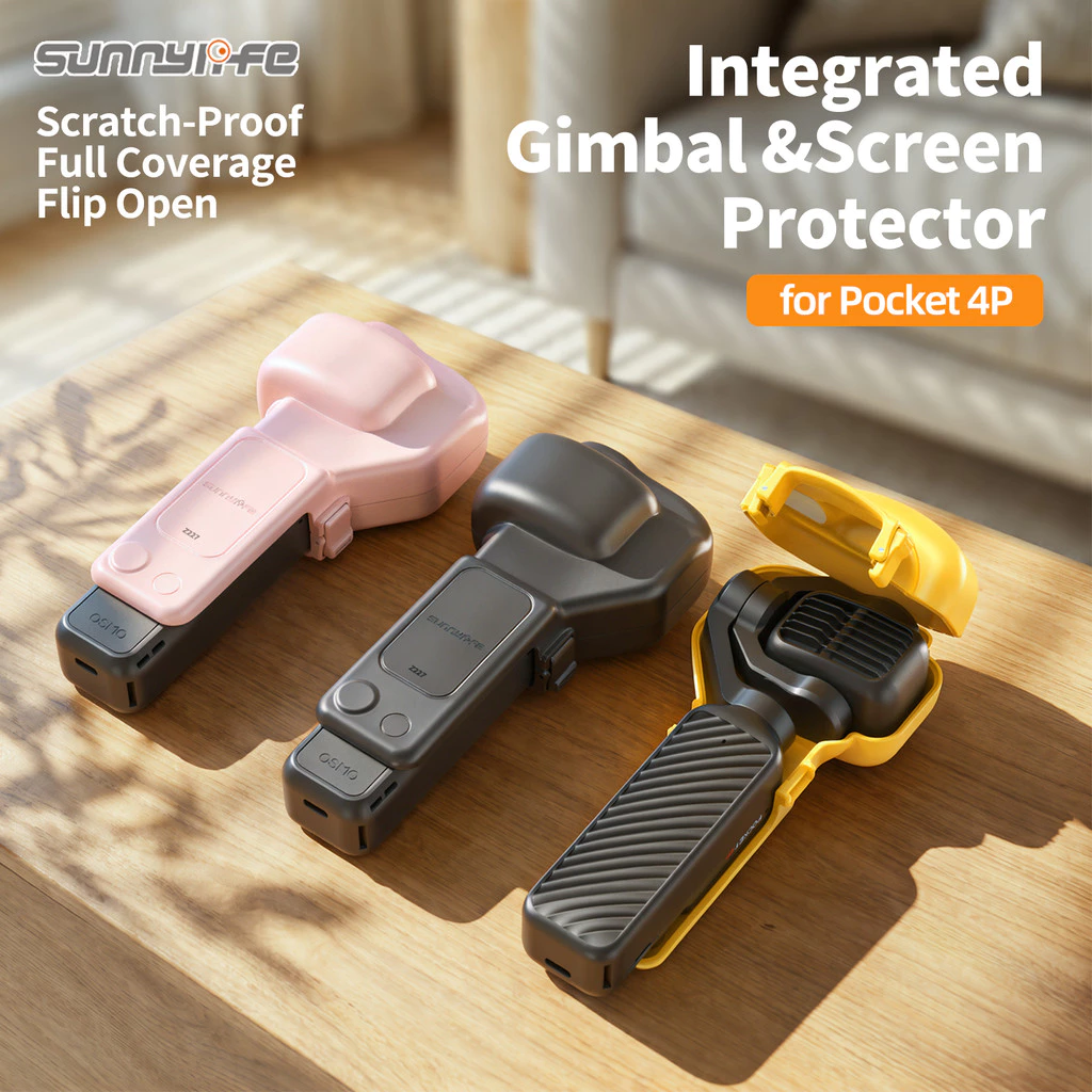 เหมาะสําหรับตัวป้องกันหน้าจอร่างกาย DJI Pocket 4P, อุปกรณ์เสริมเคสป้องกันเลนส์ gimbal Pocket 4 Pro